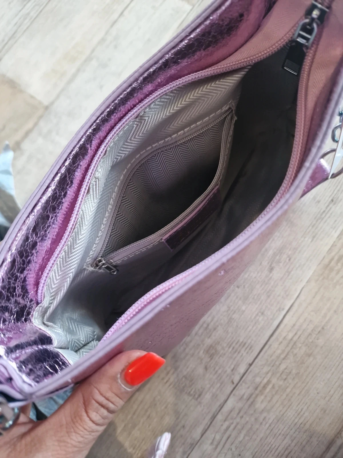 Sac bandoulière rose brillant – photo 17